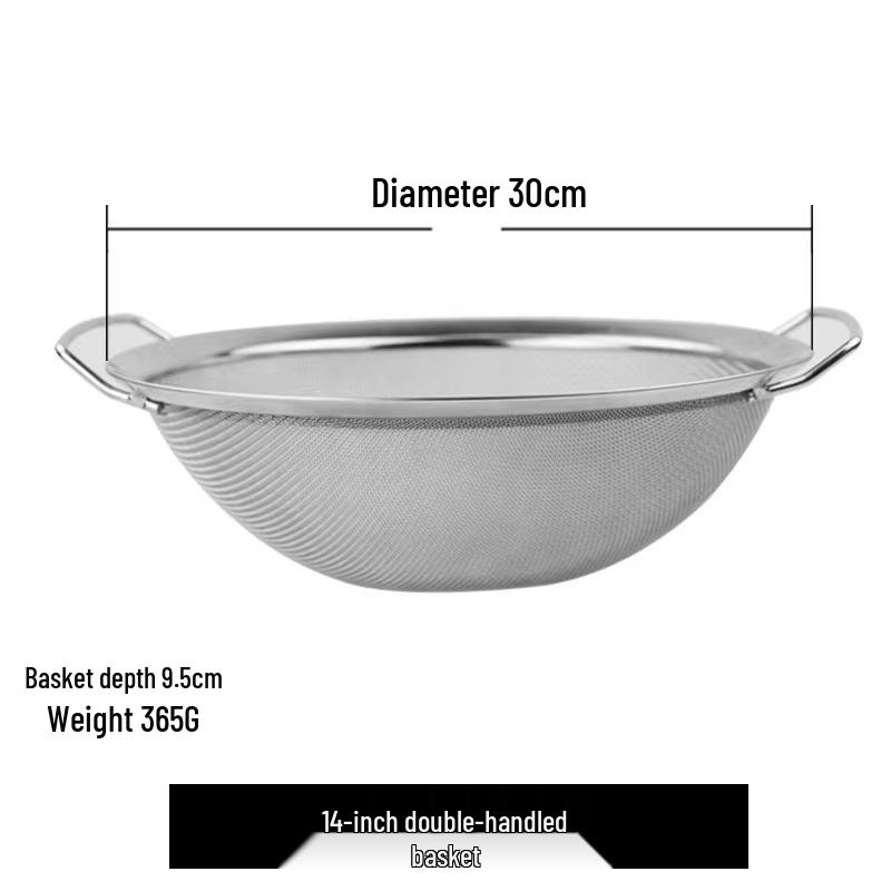 Stainless Steel Rice and Vegetable Washing Sieve with Draining Basket