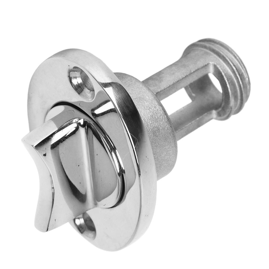 Marine Drain Plug 1in Stainless Steel Screw Type Boat Drain Valve with O Ring Washer for Replacement