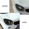 Für Benz Smart 453 Fortwo Forfour 2015-2020 Auto Scheinwerfer Augenbraue Augenlid Abdeckung Trim ABS Carbon Faser Auffällig Dekorative