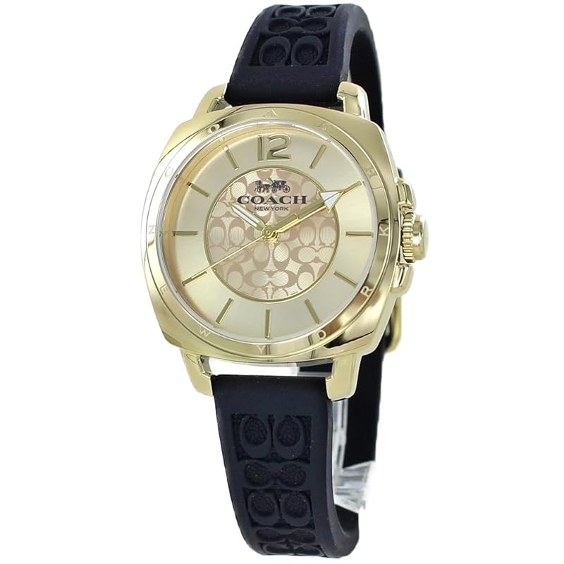 

[coach] watch ladies boyfriend black rubber silicone belt 14503980 [product]