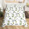 Avokado Dynetrekk sett for barn Kawaii Sengesett Cute Fruits Dynetrekk Twin Size Tropical Botanical Cartoon Quilt Cover