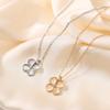 Delicate Petal Collarbone Chain Lucky Fashion Four-leaf Clover Necklace Simple Temperament Female New Necklace