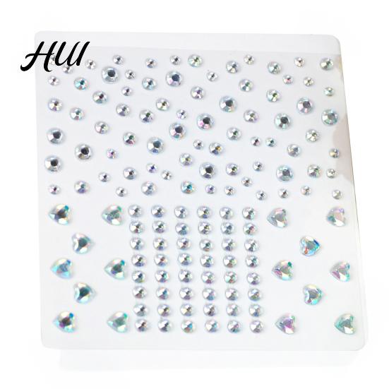 Colorful Adhesive Stickers Rhinestone for DIY Crafts Star Moon Gem Shiny Scrapbooking & Journaling Self-Adhesive Sparkling Gems Card Making Exquisite
