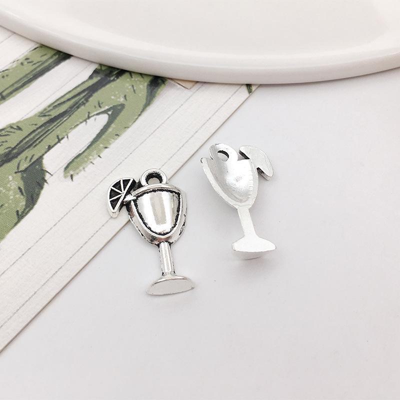 Red Wine Wheat Ear Pendant for DIY Tibetan Silver Jewelry: Earrings, Bracelet, Necklace