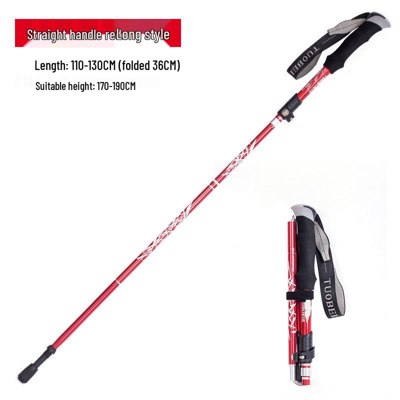 Ultralight Folding Aluminum Trekking Pole for Outdoor Hiking and Camping
