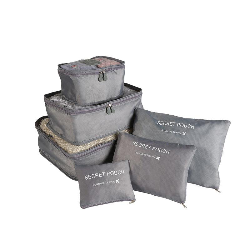 6PCS Travel Storage Bag Set for Clothes Tidy Organizer Wardrobe Suitcase Pouch Travel Organizer Bag Case Shoes Packing Cube Bag