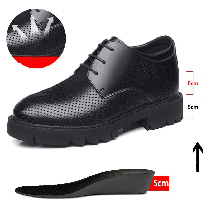 Men Platform High Heel 5/8/10 CM Height Growth Formal Men Derby Artificial Leather Business Shoe Man Oxford Elevator Dress Shoes