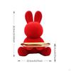 Tray Holding Hare Figurine Tabletop Seated Garnet Statue