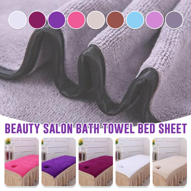 Superfine Fiber Soft Beauty Salon Bed Towel With Hole SPA Massage Bed Table Cover Massage Physiotherapy Thicken Bath Towel