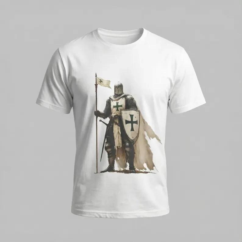 St. Lazarus Knight T-shirt: Catholic Christian Medieval Tee