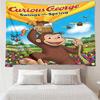 Curious George1 Tapestry for Bedroom Aesthetic Classroom Tapestries Wall Hanging for Living Room Dorm Office,Ideal Creative Gift