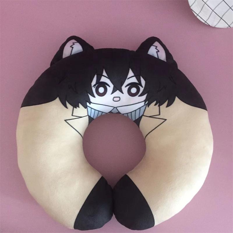 Bungou Stray Dogs Edogawa Rampo Cosplay Seyahat Boyun Yastığı Fyodor Dostoyevsky U Şekilli Peluş Yastık Oyuncak