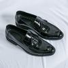 Men's shoes, pointed British small leather shoes, business dress, men's loafers, overfitting casual shoes
