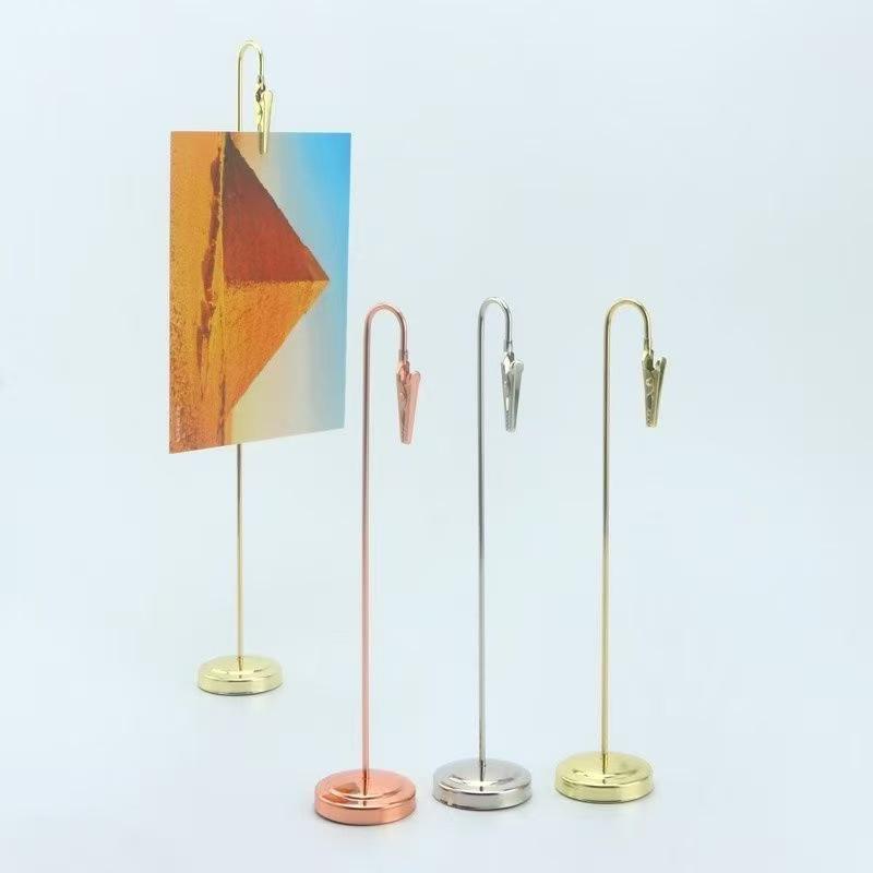 Elegante vertikale Memo-Clips aus Metall – Personalisierter Tischkartenhalter & Fotoaussteller