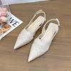 Quack Good To Wear Bag Head Sandals Women's Thin Heels 2025 Summer New 3 Cm Small Heel Pointed Middle Heel Women's Shoes
