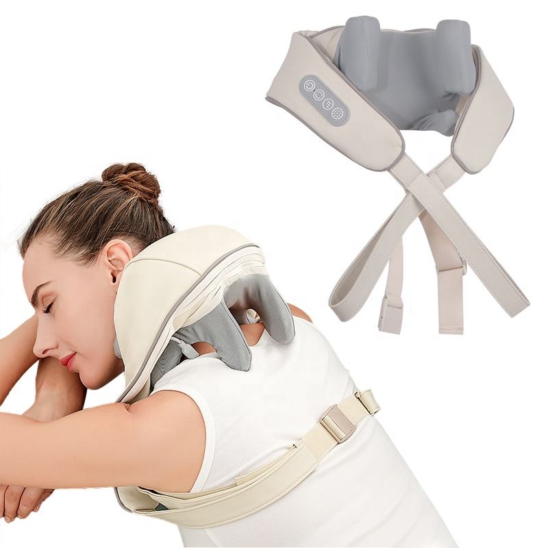Transportable Kneading Neck MassagingTool Electric Heating Relaxer Shawl Pure Acupressure Body 4 Gear Relieves Neck Shoulder Pain