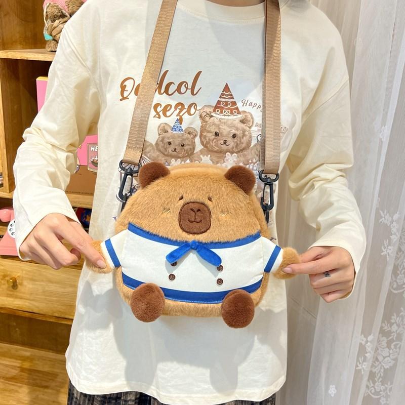 Cute Dolphin Cub Shoulder Messenger Bag New Personalized Chef Fluffy Capybara Small Backpack