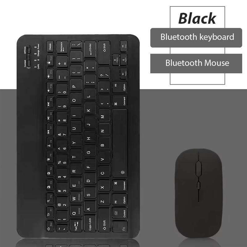Bluetooth Wireless Keyboard with Mouse Portable Mini Rechargeable Keyboard for iPad Tablet Android iOS Windows Laptop