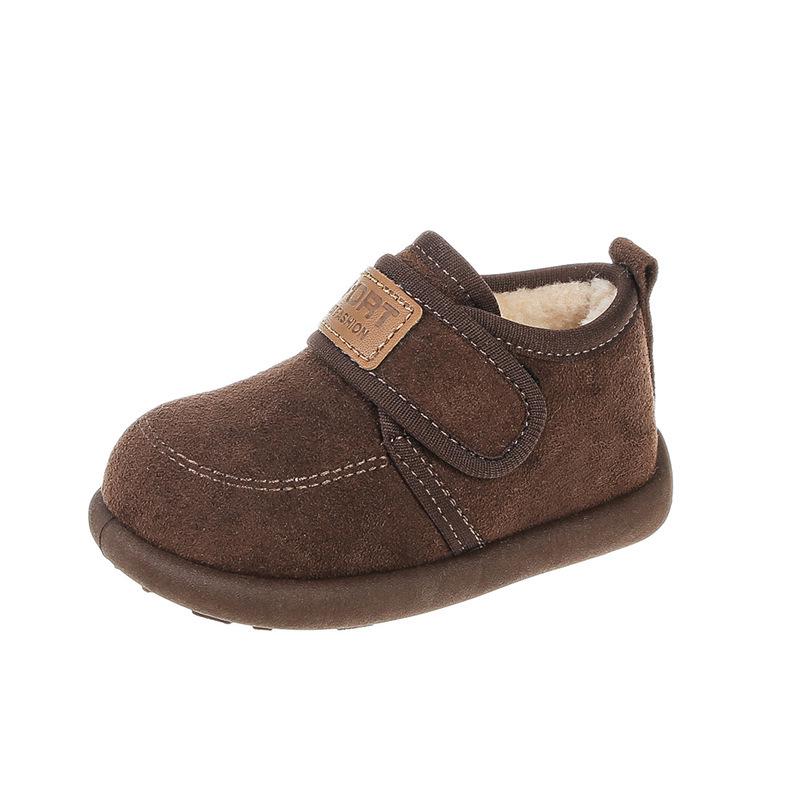 2025 Winter Kids' Plus Velvet Warm Cotton Shoes - Soft Sole Casual Shoes for Toddlers and Children.