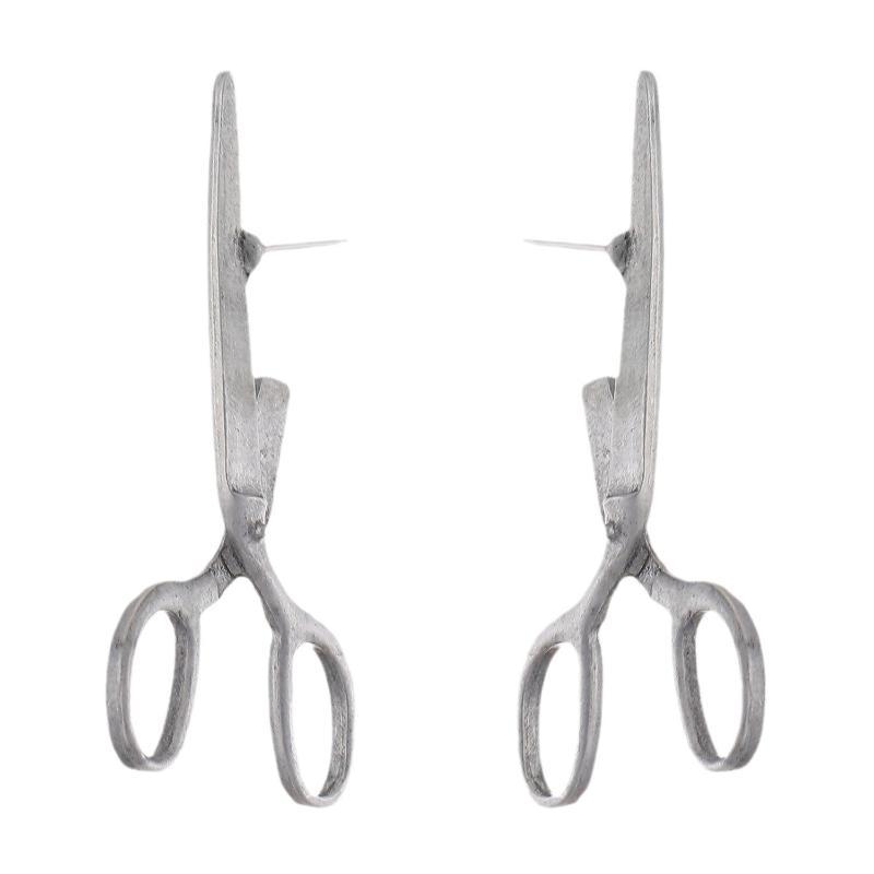 Party Holiday Gift Creative Retro Scissors Ear Studs For Women Fashion Hip Hop Rock Earrings