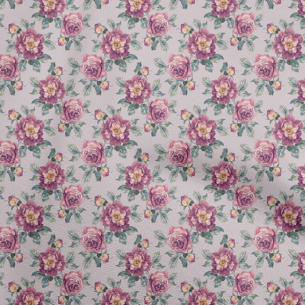 oneOone Georgette Viscose Black Fabric Florals Sewing Material Print Fabric By The Yard 42 Inch