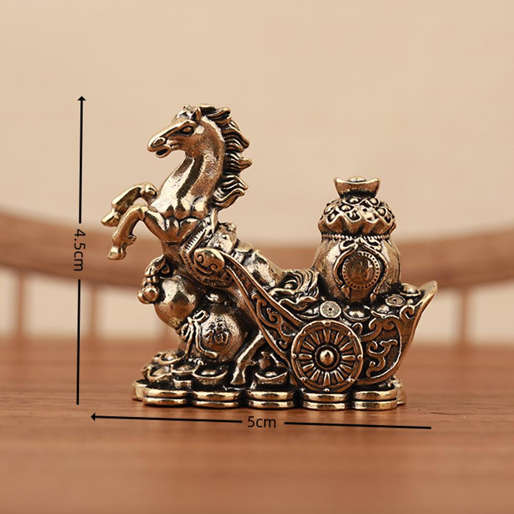 Полностью Медный Знак Зодиака Лошадь Привлекающий Богатство и Защищающий Домашние Украшения Мгновенное Богатство и Успех Украшение Китайский Новый Год