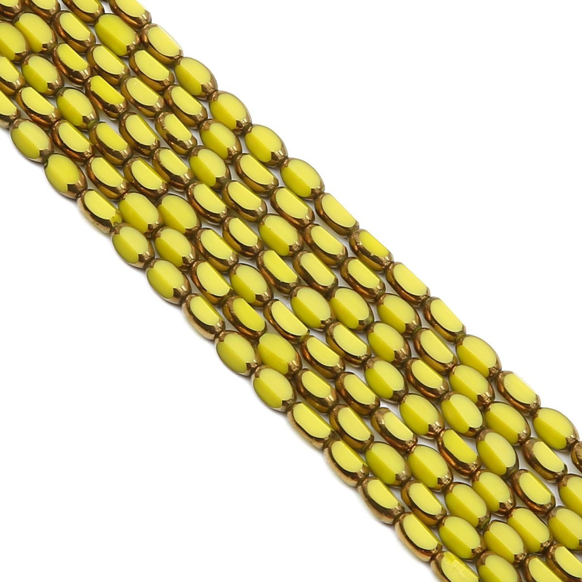 

25-50 шт. хрустальные стеклянные бусины с золотой каймой, свободные бусины-разделители для изготовления браслетов, ожерелья, ювелирных изделий своими руками 4x6mm 50pcs