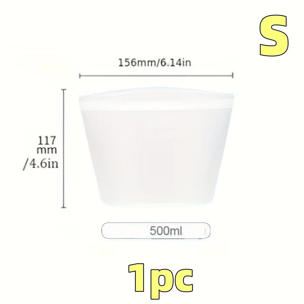 1/3pcs Silicone Food Containers Reusable Storage Bags Leakproof Ziplock Bag Set for Fridge Freezer Fresh-Keeping Kitchen Organiz