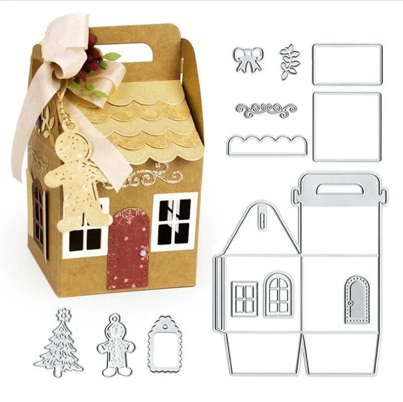 1pcs DIY Christmas Gift Box Die Metal Cutting Dies Frame Craft Embossing Stencil for Handmade Paper Card Making Scrapbooking