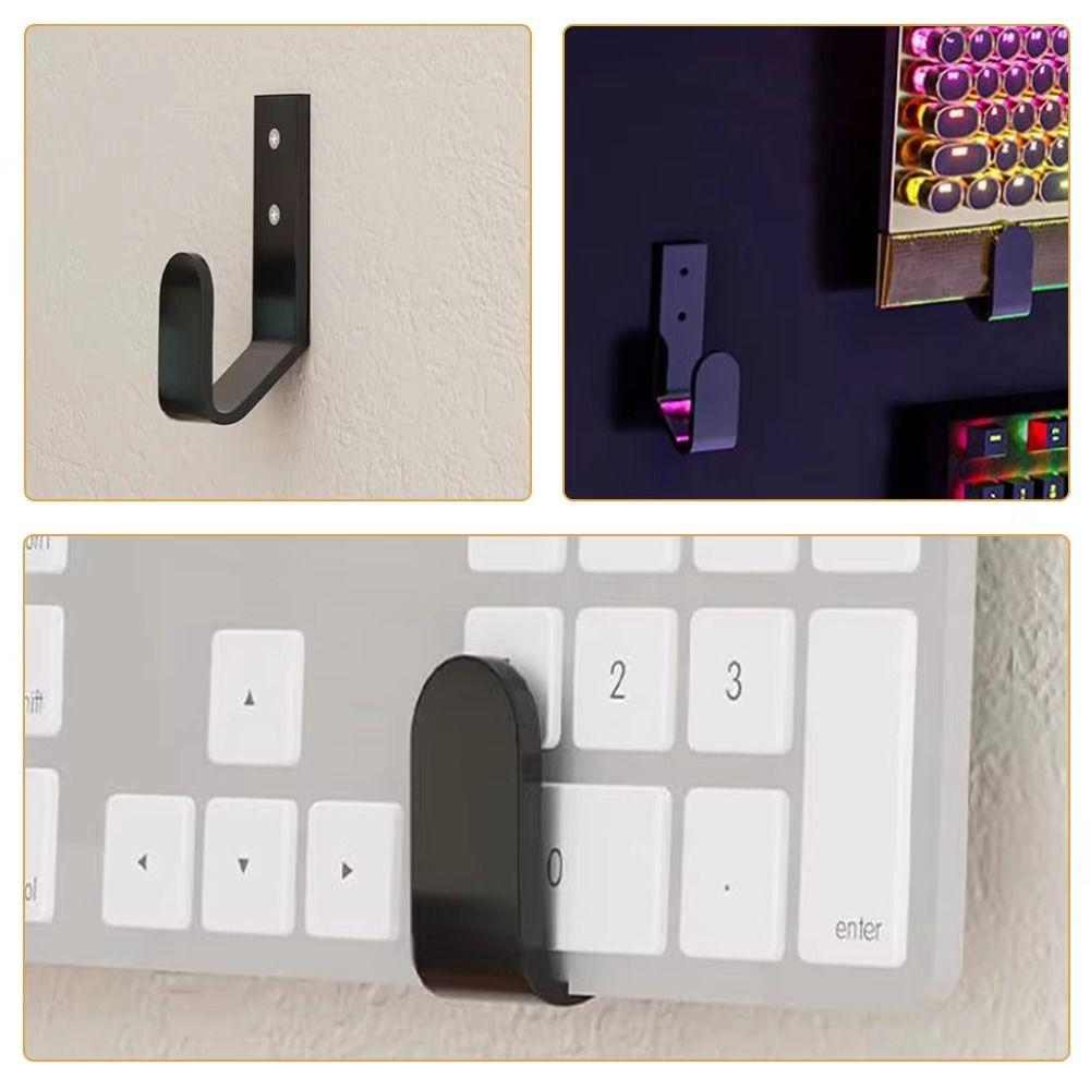 Universal Acrylic Frame Holder Storage Hook Keyboard Mouse Wall Clip Belt Rack  Bathroom