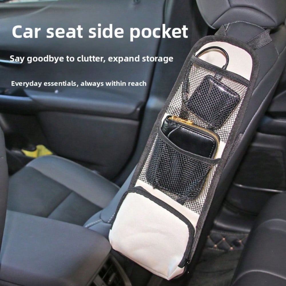 Car seat side storage bag Universal car seat back side multi-function pocket storage bag