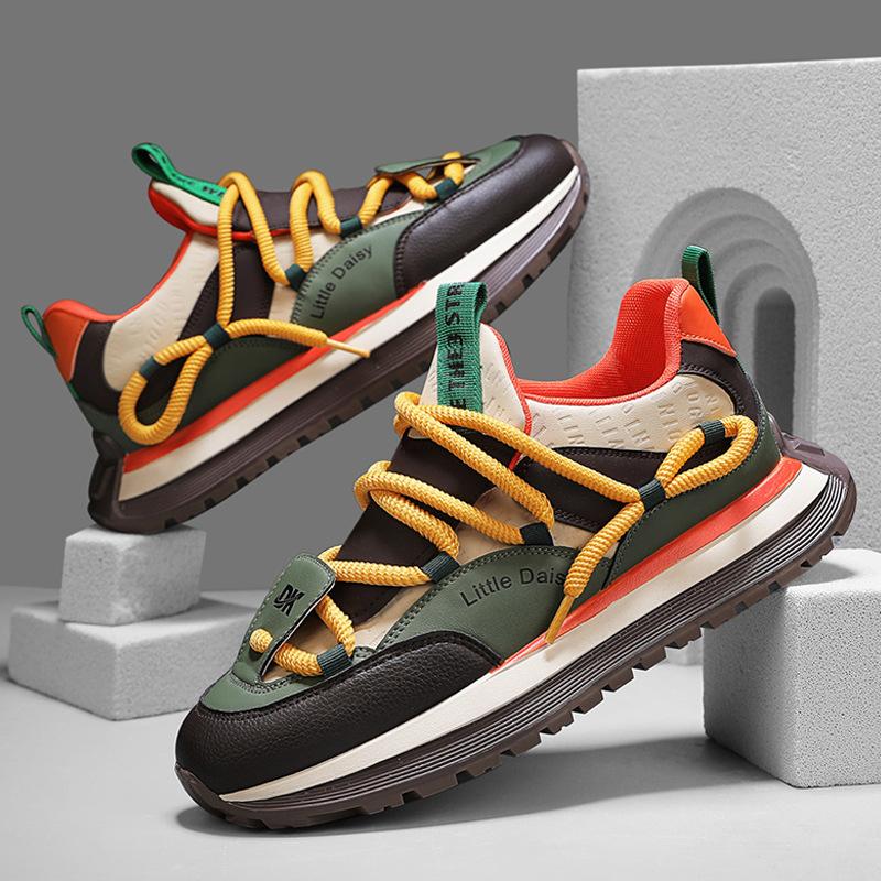 Herrskor vardagsskor höst koreansk version mångsidiga retro Forrest Gump-skor ungdom sport löpning lätt plattform pappaskor