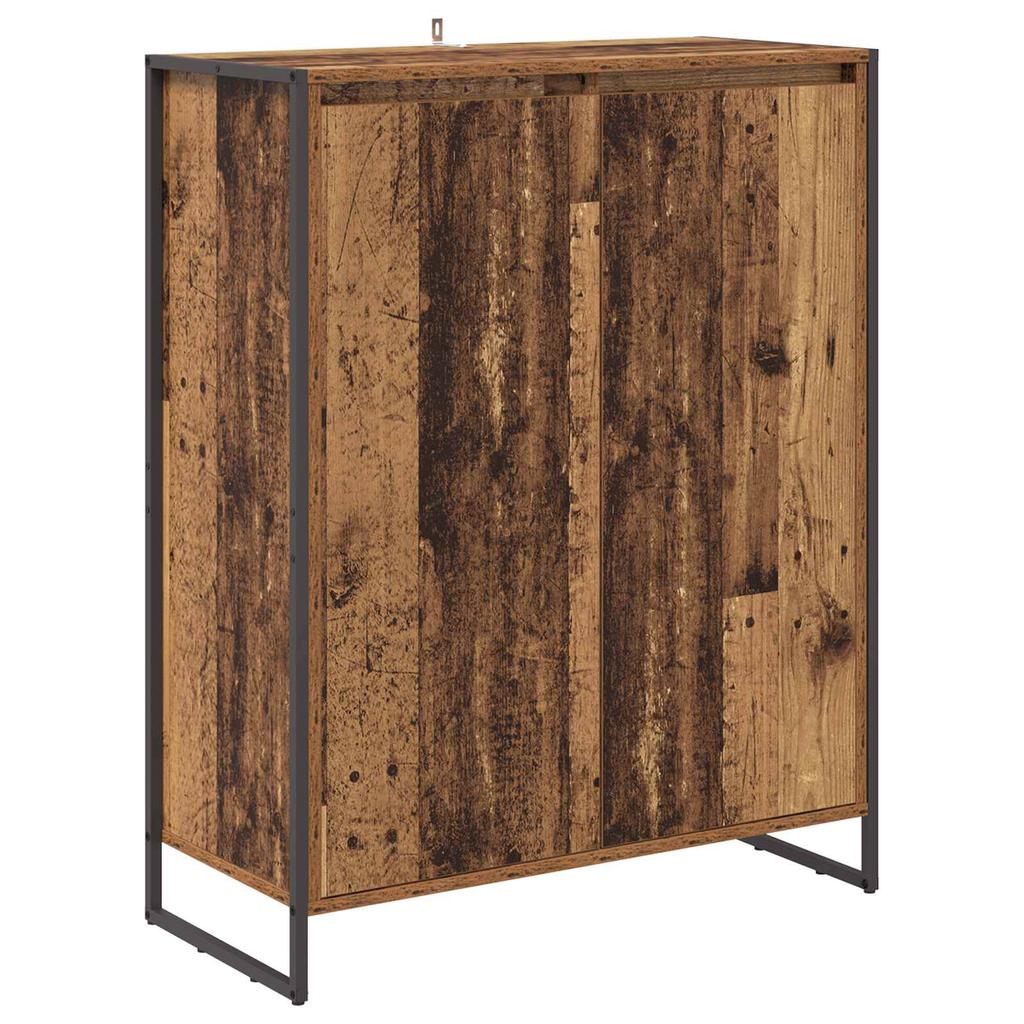 Shoe Cabinet with Door Reclaimed Wood 79 x 36 x 100 cm Engineered Wood