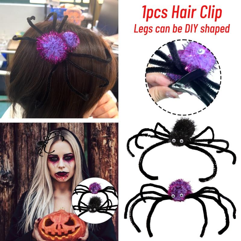 Klipsy do włosów pająki na Halloween Unikalny design nóg pająka DIY Akcesoria do włosów dla kobiet i dziewcząt