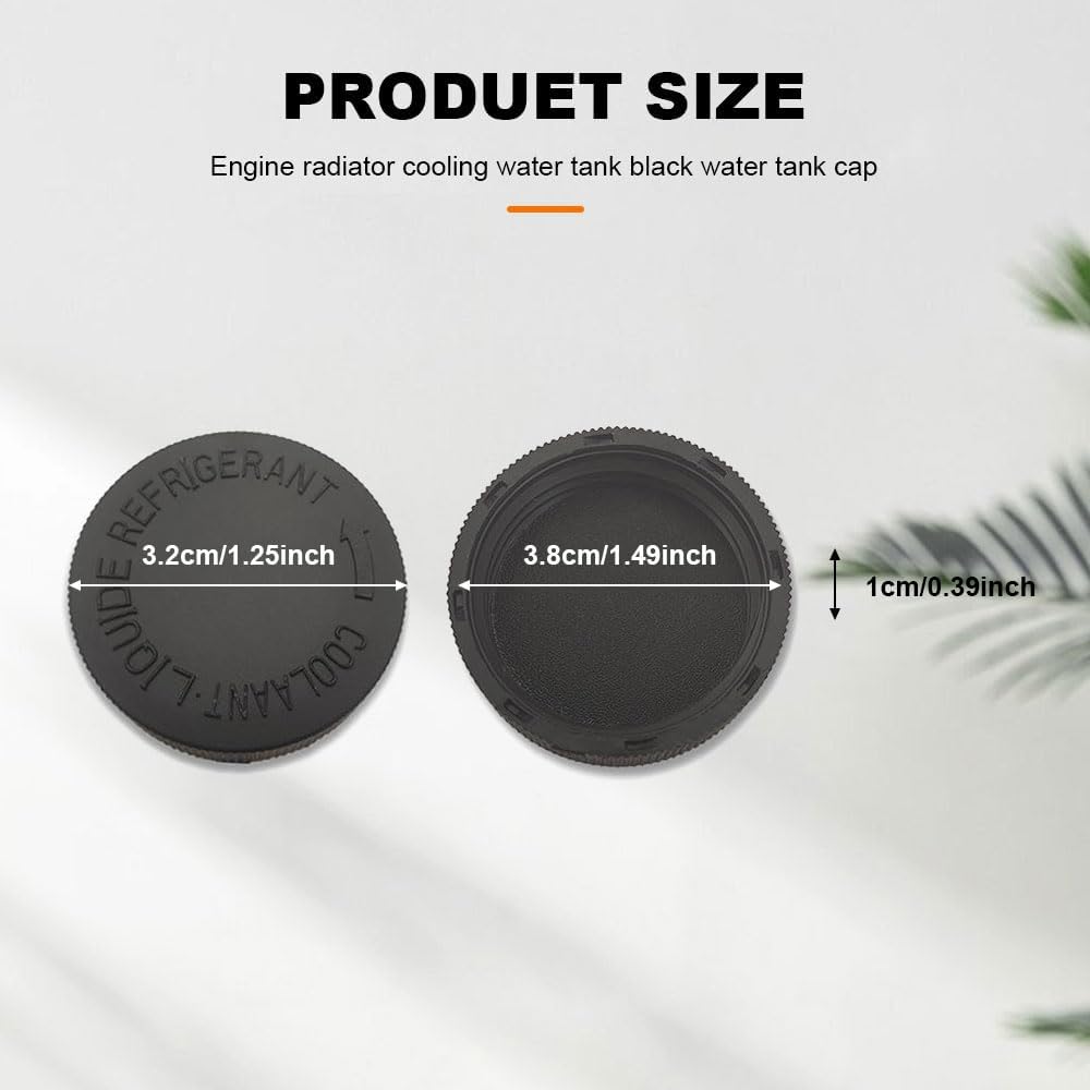2PCS Coolant Reservoir Cap, Engine Radiator Water Tank Caps, Car Coolant Tank Lid Black Cover, 21712-79900 Auto Radiator Overflow Cove Compatible