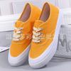 Canvas shoes female student casual baseplate shoes female student lace-up platform shoes