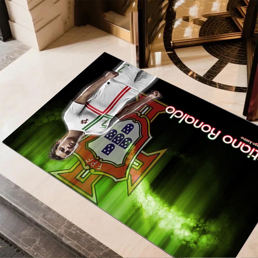 Football Players Floor Mat Design for Outdoor Living Rooms Foyer Entryway Anti-slip Rug Decorate Offices Perfect Birthday/Christmas Gift Idea
