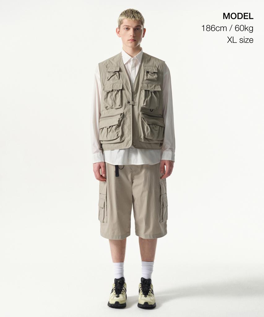 Musinsa Standard [City Leisure] Utility Fishing Vest [Grayish Beige]