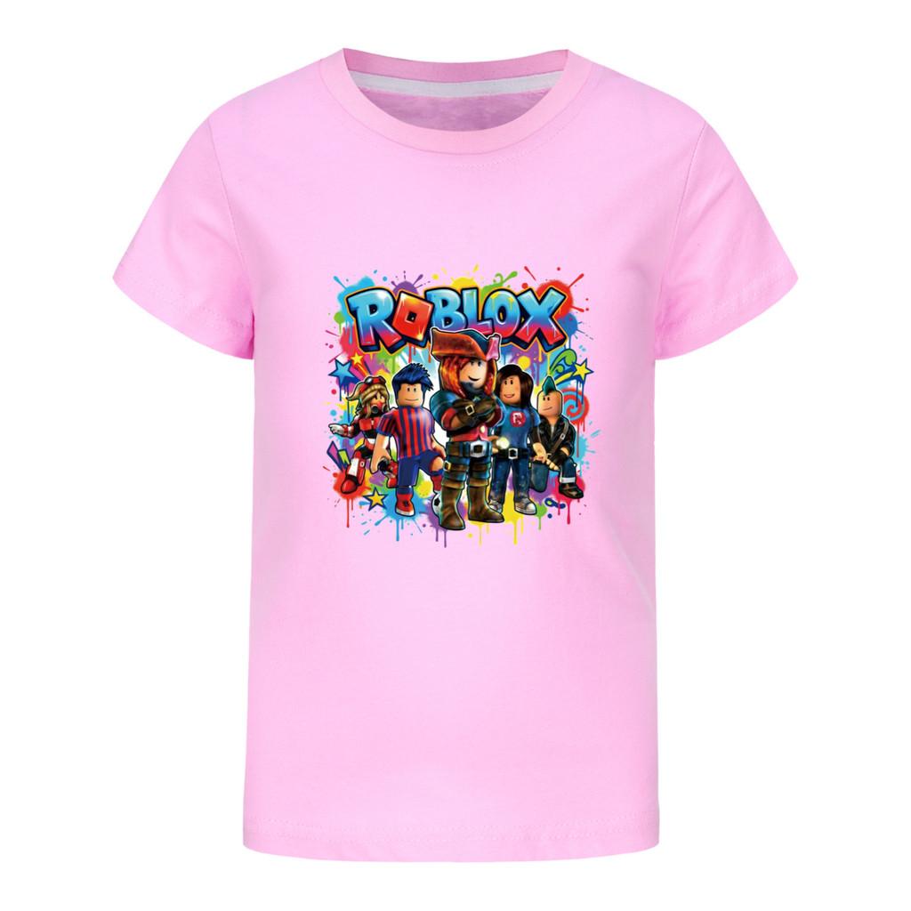5578 Kids Roblox Print Short Sleeves Round Neck T-Shirt