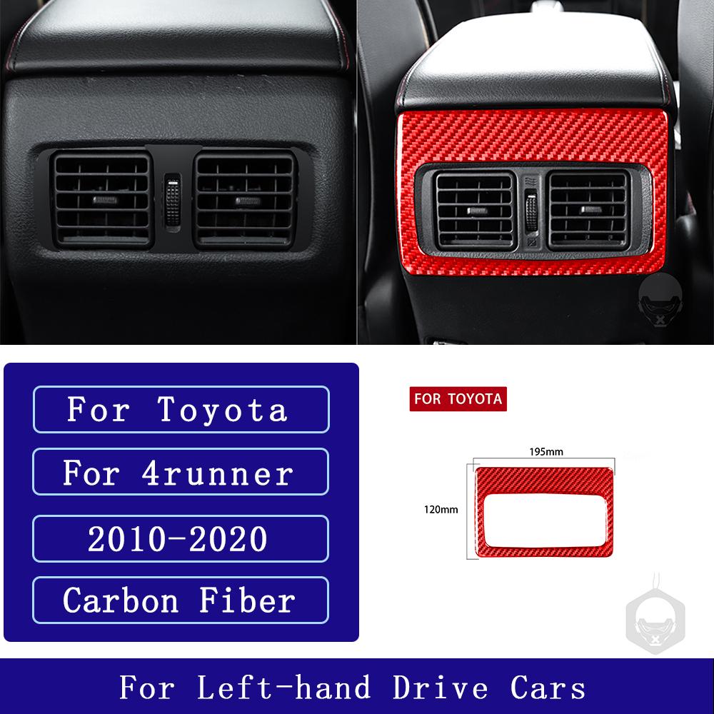 For Toyota 4runner 2010- Carbon Fiber Rear Central Air Vent Panel Trim Frame Car Accessories Interior Decorative Stickers