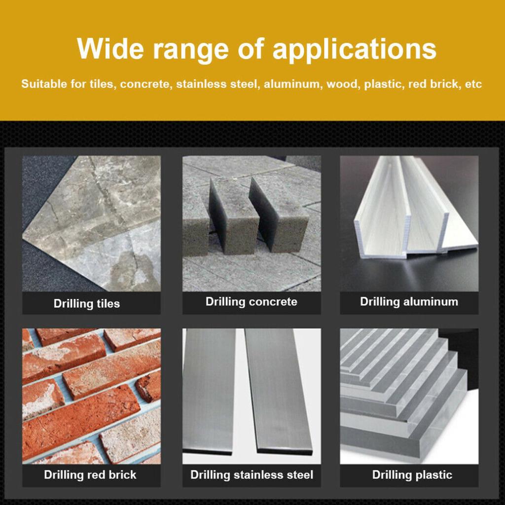 10Pcs Triangle Drill Bits Multifunctional Twist Drill Head Hand Tool Set New