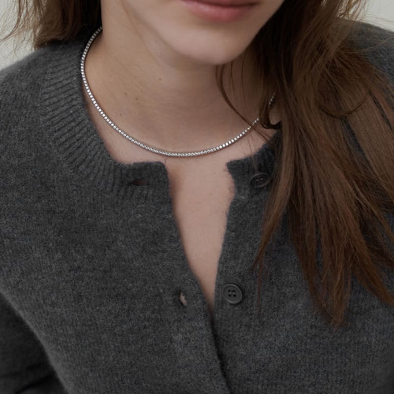 MZUU BIJOU Tennis 2mm Chain Necklace