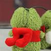 10CM Red Note Green Frog Plush Toy Stuffed 1Pcs Holiday Gift Animal Cheap Gift