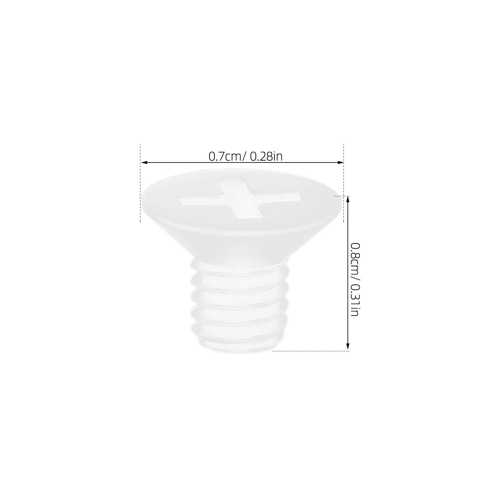 

100 шт. Пластиковые винты Нейлоновые Крестовые с потайной головкой Крепежные элементы Универсальный набор крепежа Винты Гайки Шайбы Нейлоновый винт белый