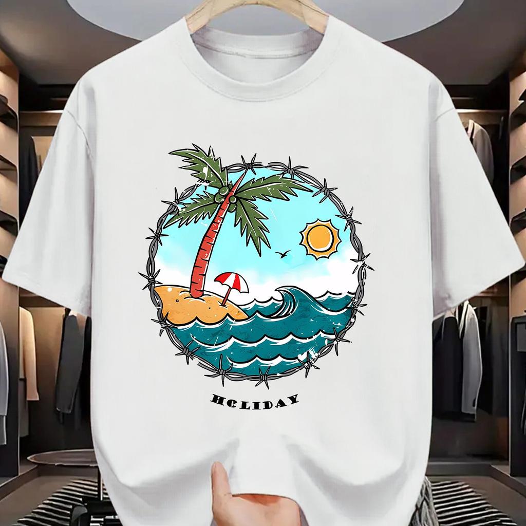 Summer Unisexs Fashion Print Short Sleeve TShirt Summer Unisexs and WoUnisexs Loose and Breathable cotton Tshirt Top