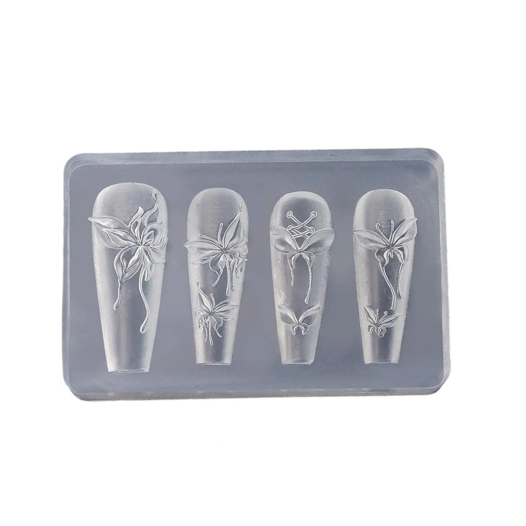 Elegant Bowknot Silicone Mould Set for Creating 3D Nail Art Earrings and Necklaces Crafting Tool Fashion Statement