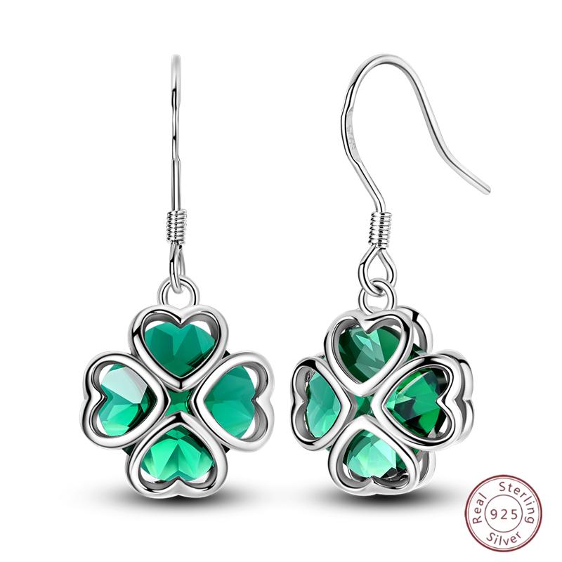 Sweet 925 Silver Ladybug Butterfly Dragonfly Iris Flower Design Earrings Fit Wedding Parties Exquisite Jewelry