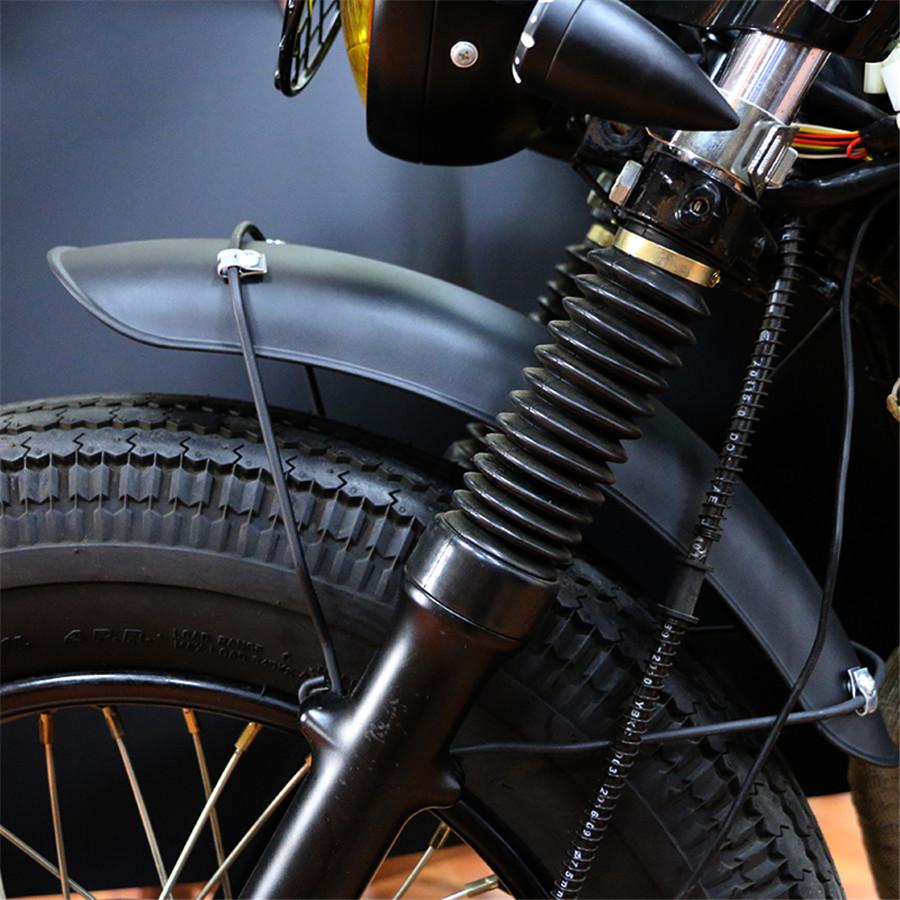 1Pcs Matte Black Metal Motorcycle Front Fender Protector Mudguard Cover For Honda Cg125 Gn125 Gs125 Motorcycle Retro Retrofit Fender