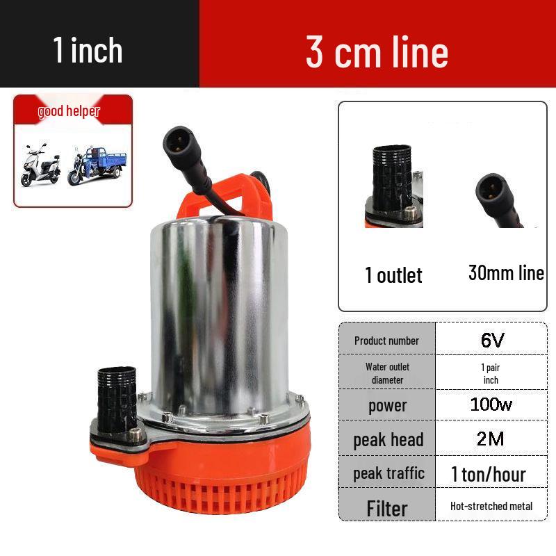48-72V DC Submersible Pump for Electric Vehicles, Tricycles, and Irrigation