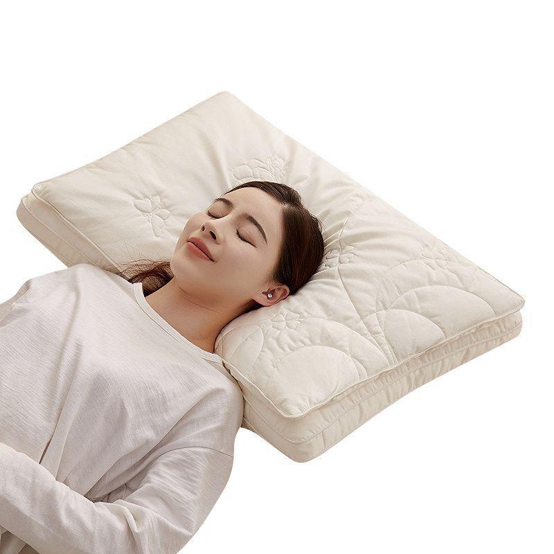 Premium Mulberry Silk Pillow Neck Support Better Sleep Adult Cervical Traction Hotel-Grade Bedding
